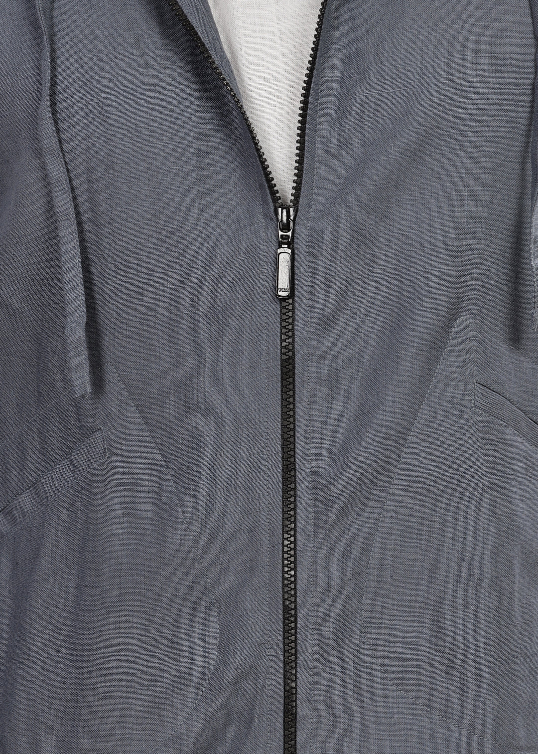 Ace - Pure Linen Hoodie Sweatshirt - Dark Blue Grey (Factory Rescue)