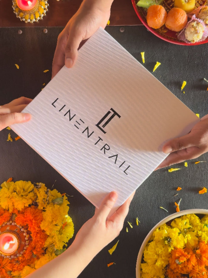 100% Pure White Linen Fabric | Box