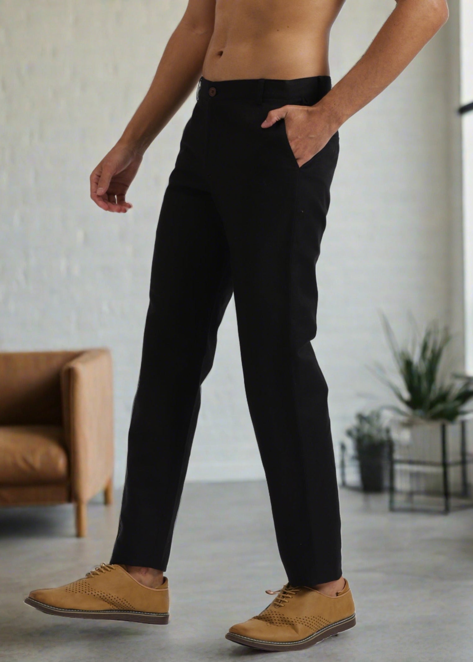 Noir Pure Linen Pants main image 0