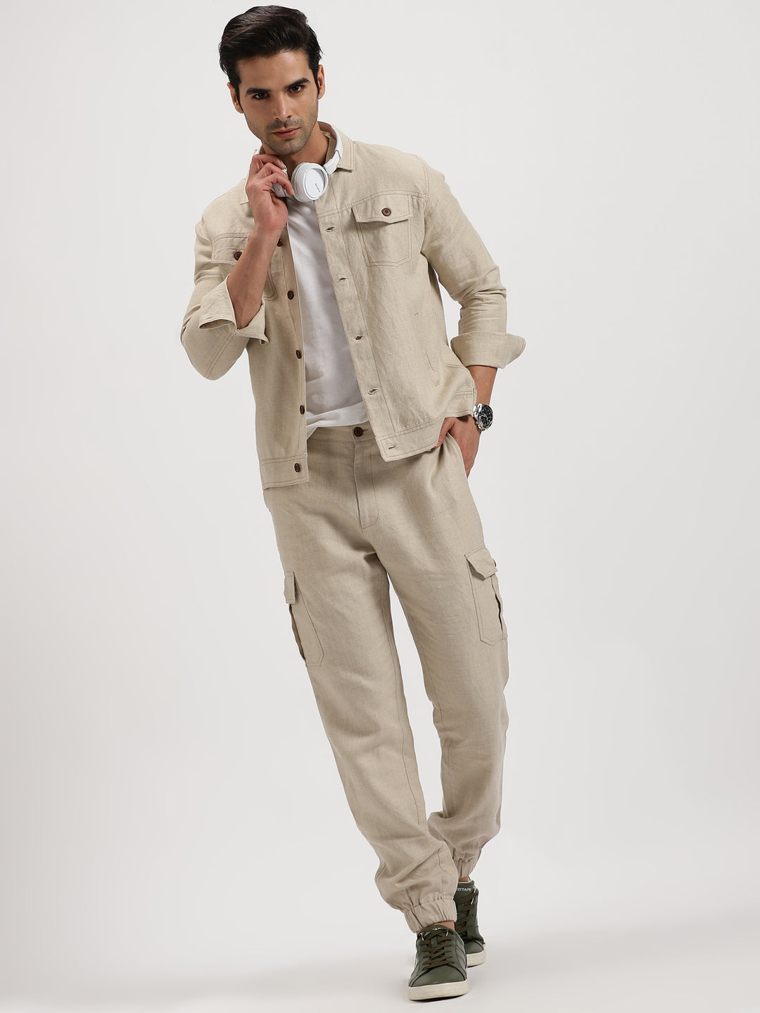 Becket - Linen Short Jacket - Ecru