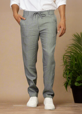 Theo - Linen Pants - Ash Grey