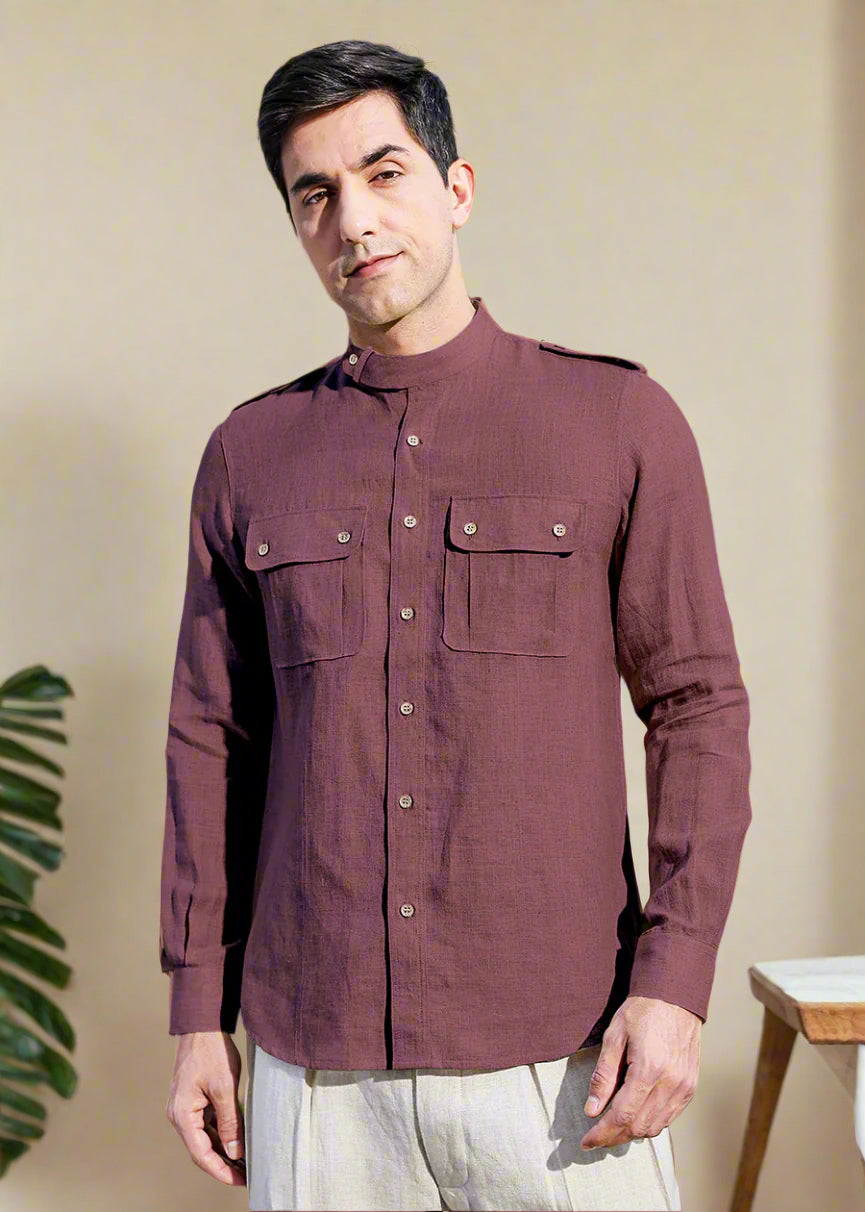 Hardy - Italian Full Sleeve Stylized Shirt - Twilight Purple