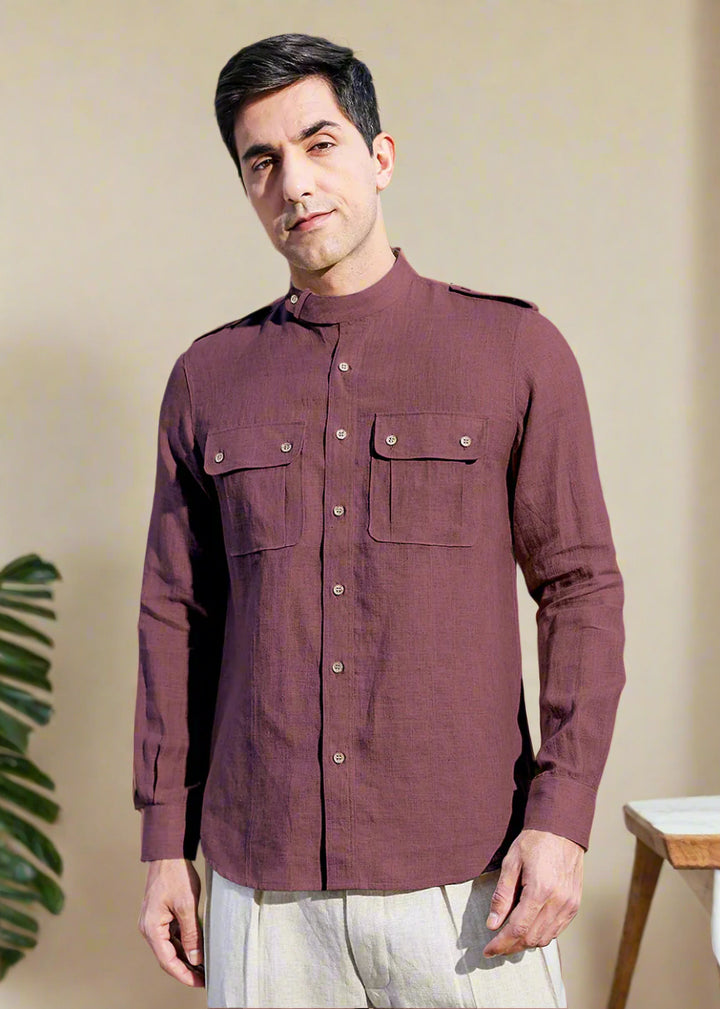 Hardy - Italian Full Sleeve Stylized Shirt - Twilight Purple