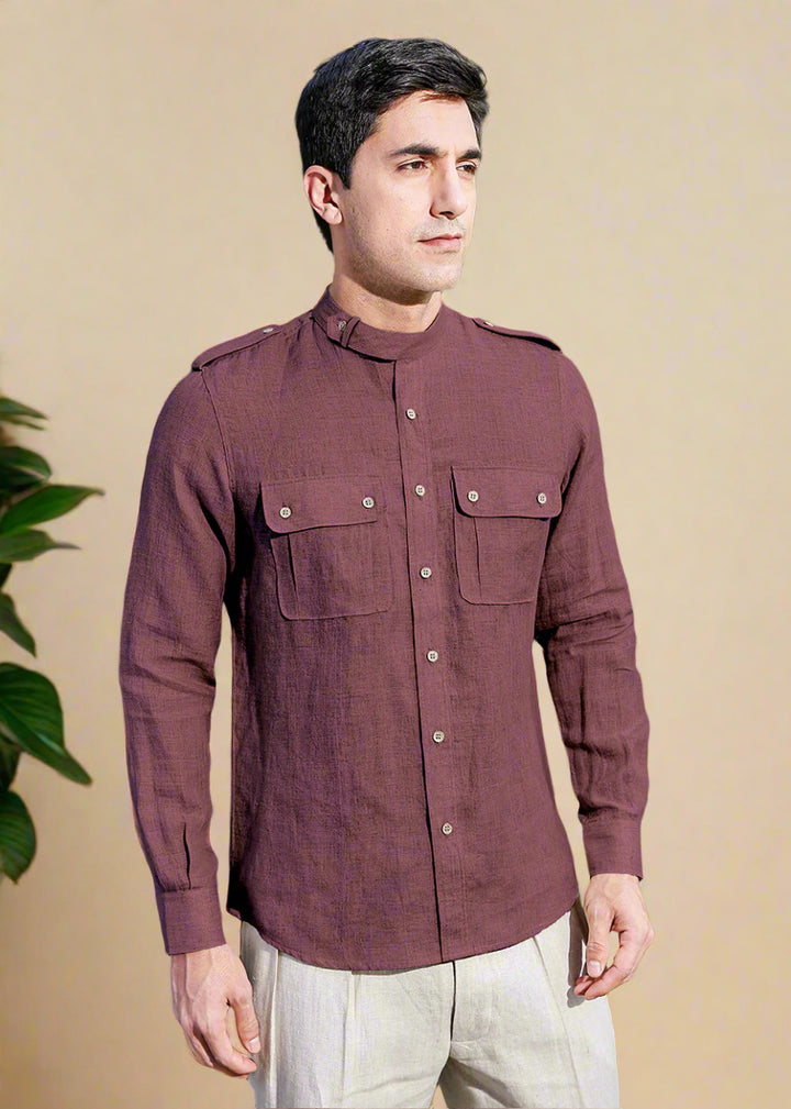 Hardy - Italian Full Sleeve Stylized Shirt - Twilight Purple