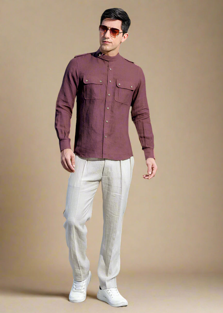 Hardy - Italian Full Sleeve Stylized Shirt - Twilight Purple