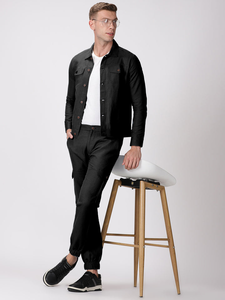 Becket - Linen Short Jacket - Black