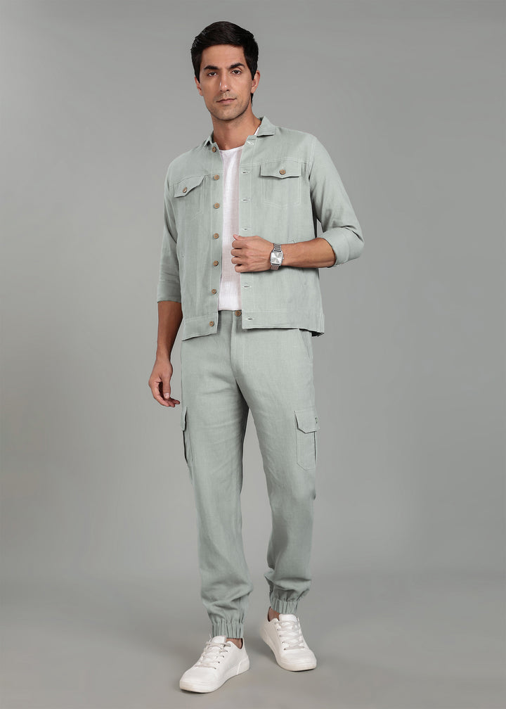 Slow Green Linen Jacket & Jogger Co-Ord Set