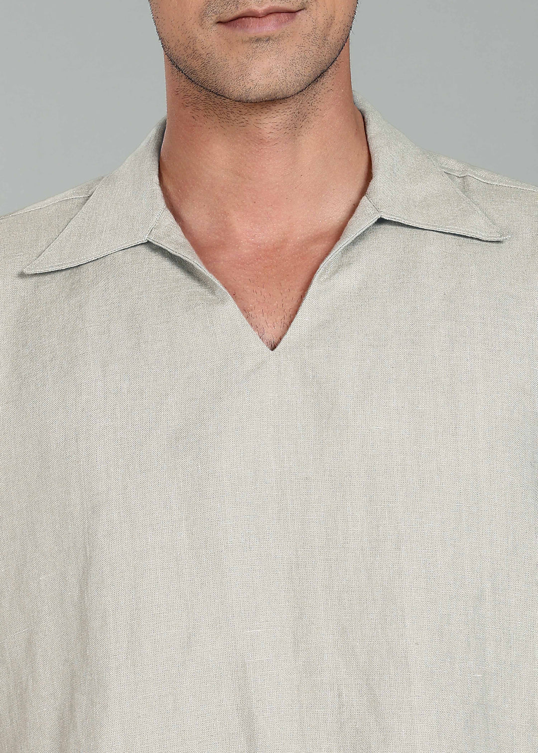 Cole Pure Linen T-Shirt with Ivo Pant Set - Powder Blue