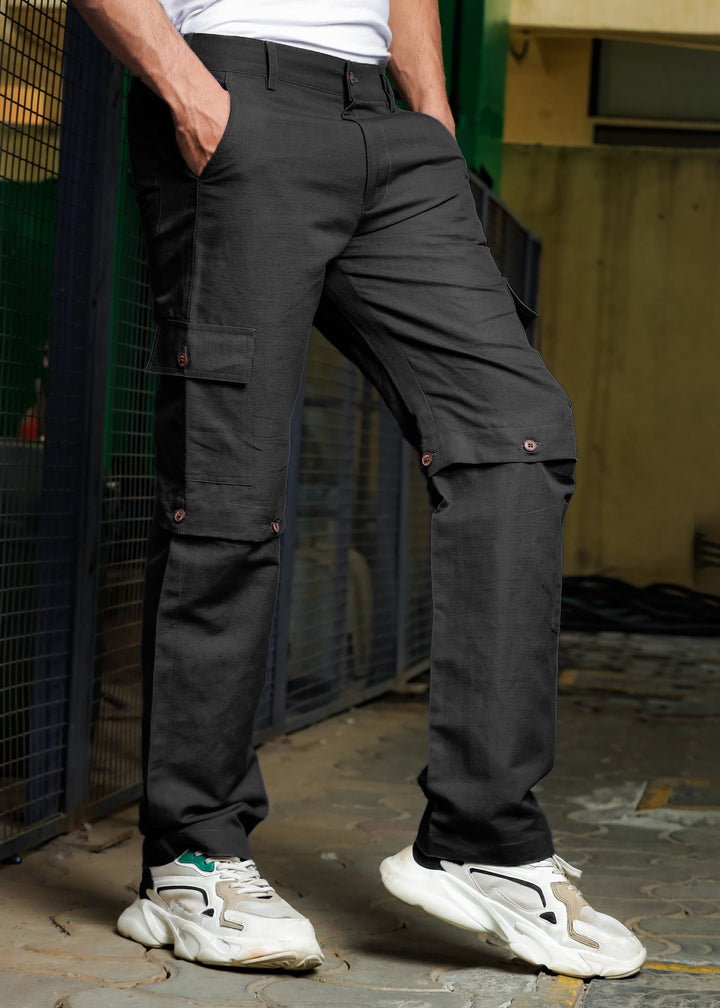 Ezy 2in1 Linen Joggers - Black