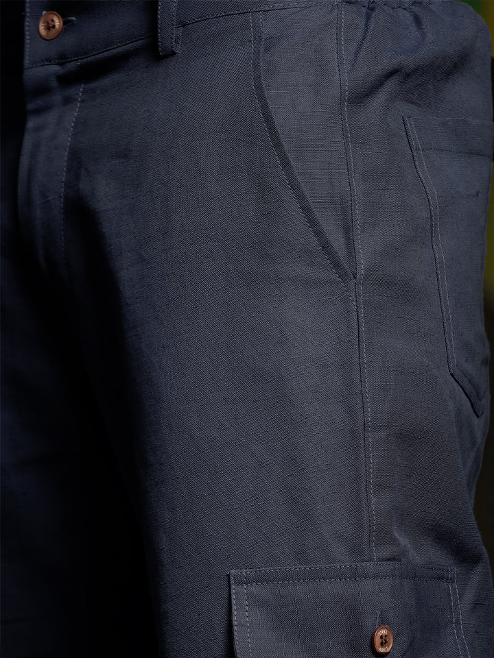 Ezy 2in1 Linen Joggers - Dark Blue