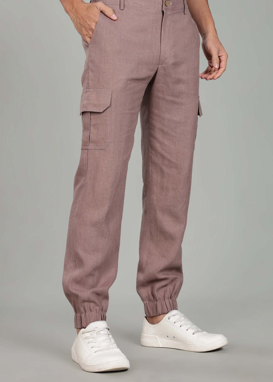 Muted Brown Linen Jacket & Jogger Co-Ord Set