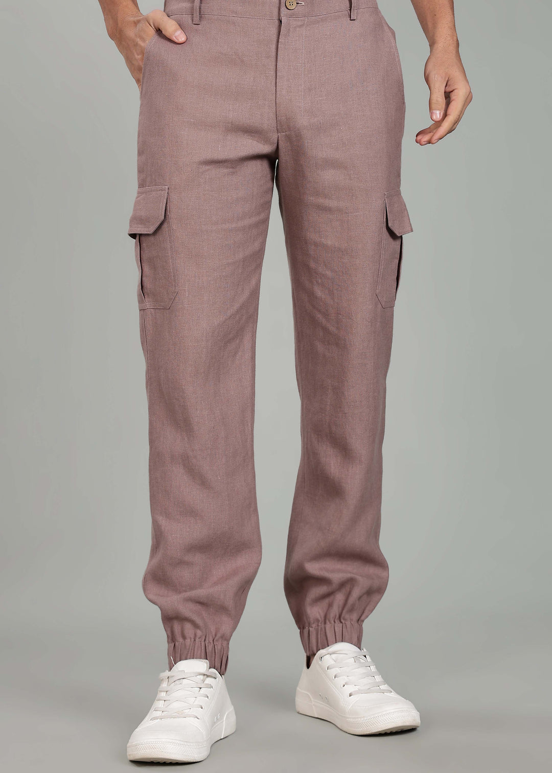Finn - Linen Joggers - Muted Brown