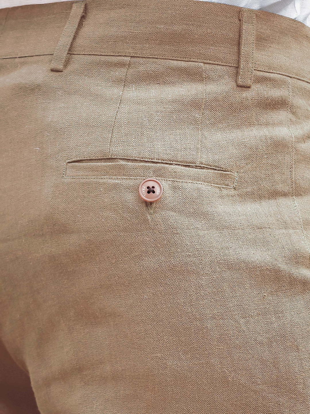 Hal Classic Pleated Pure Linen Trousers - Light Hazelnut Brown