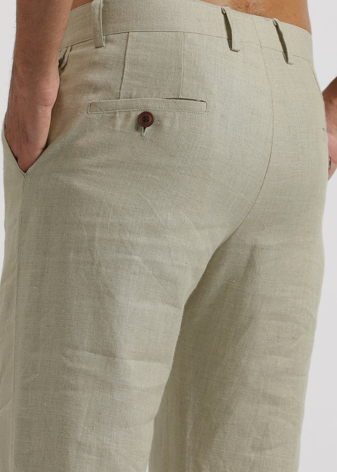 Ian Pure Linen Trousers - Ecru