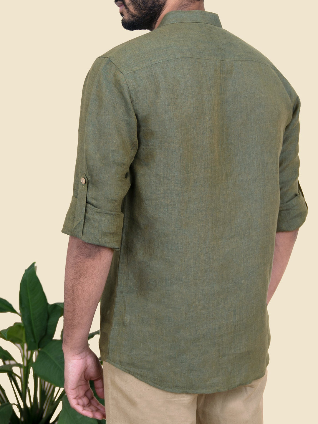 Mario - Pure Linen Full Sleeve Shirt - Seaweed Green | Rescue