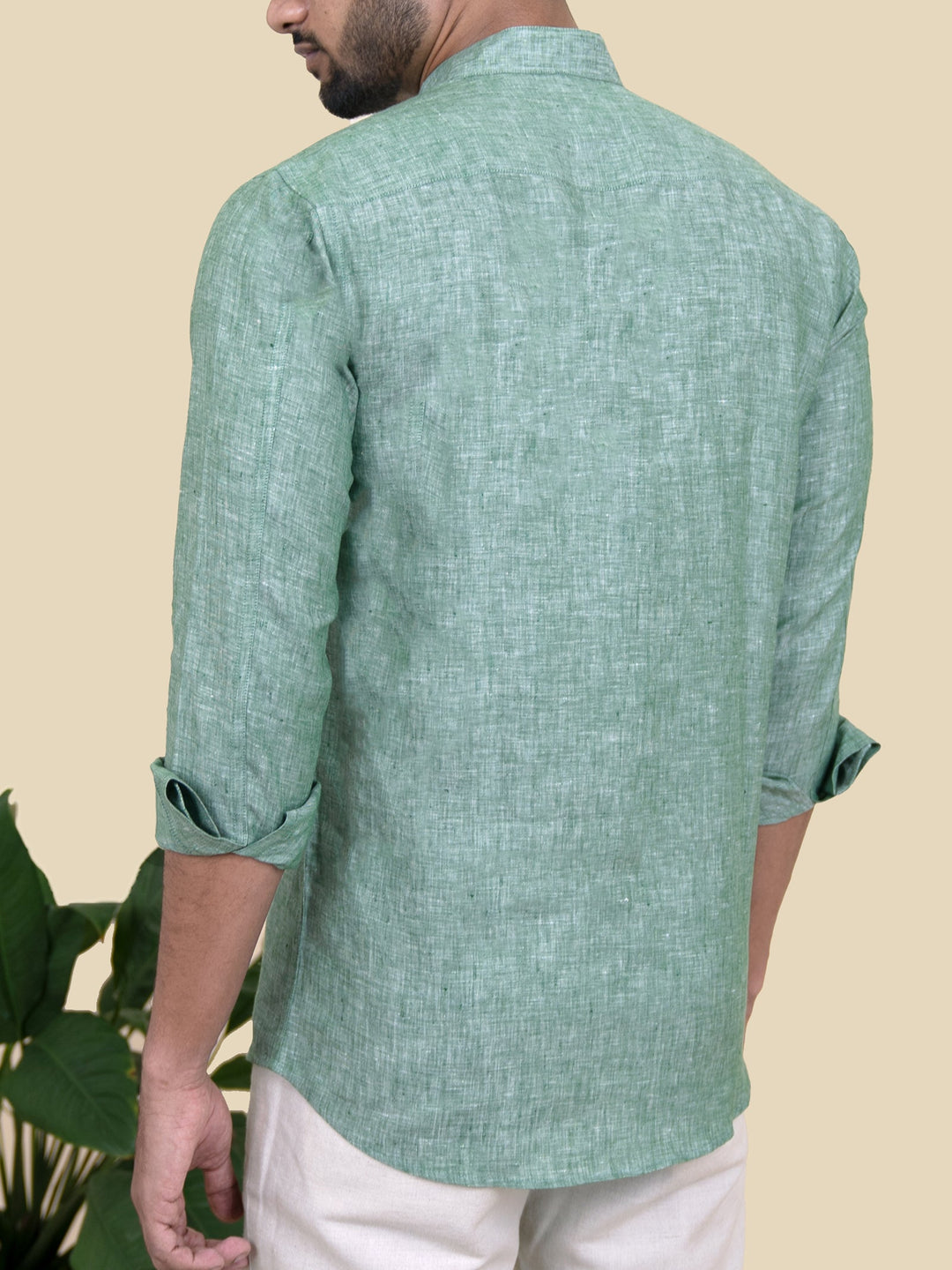 Rico - Pure Linen Full Sleeve Shirt - Spring Green | Rescue