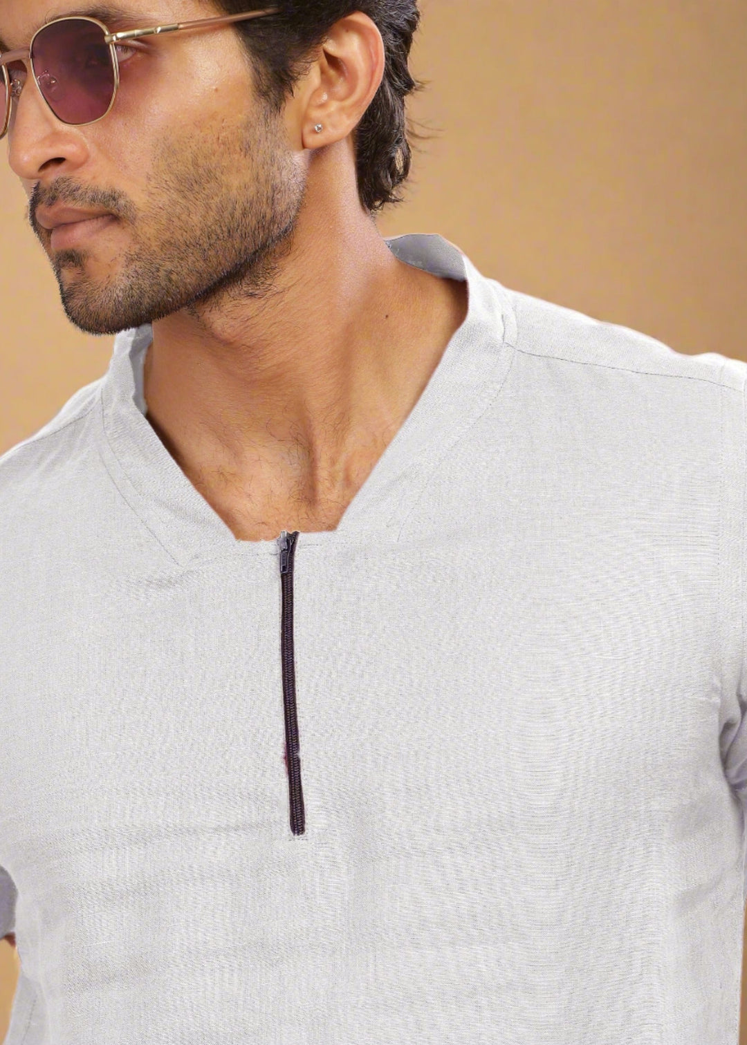 Sol - Pure Linen Short Sleeve T-Shirt - White