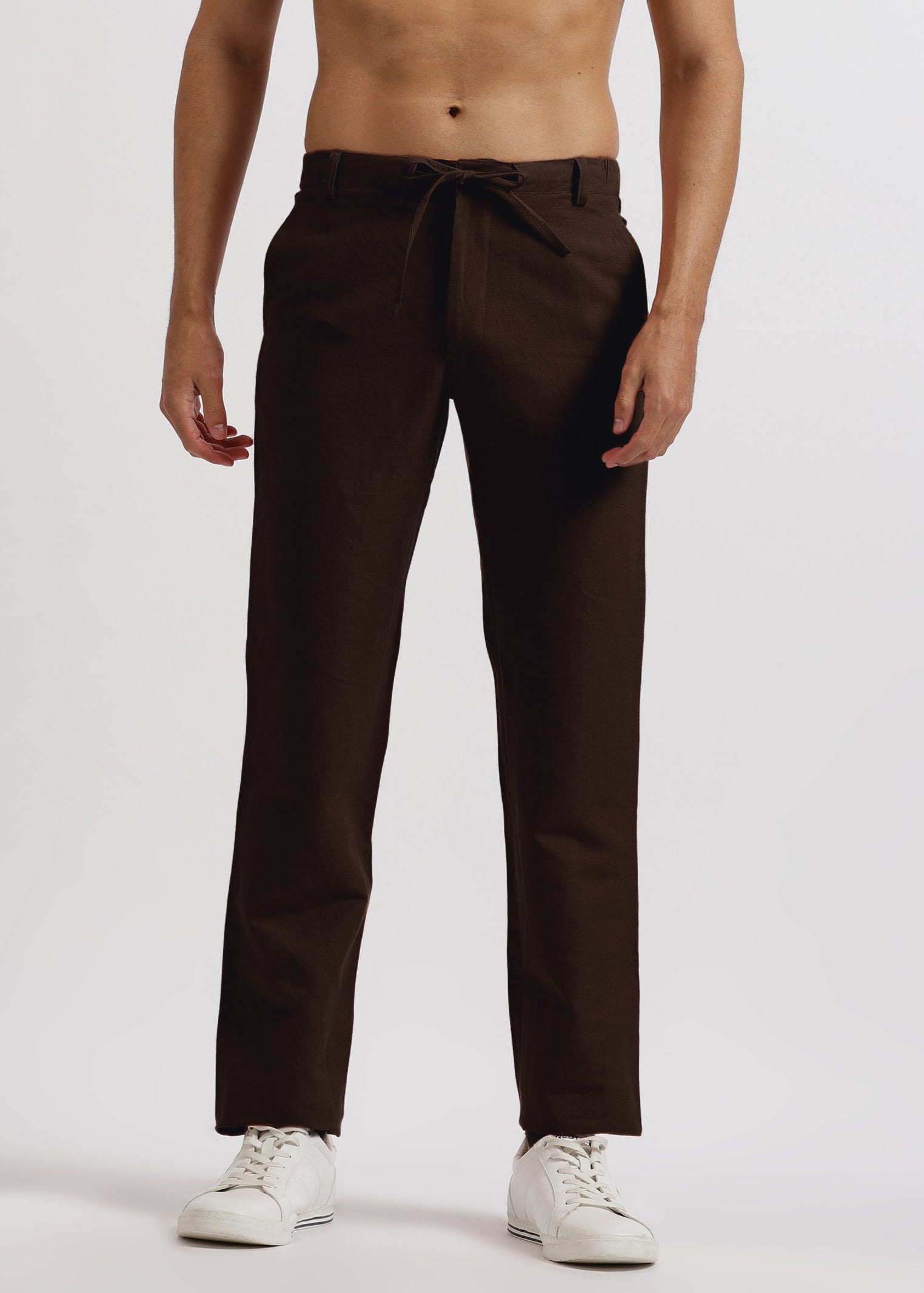 Cocoa Brown Pure Linen Travel Pants – Linen Trail