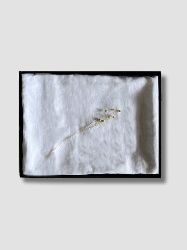 100% Pure White Linen Fabric | Gift Box