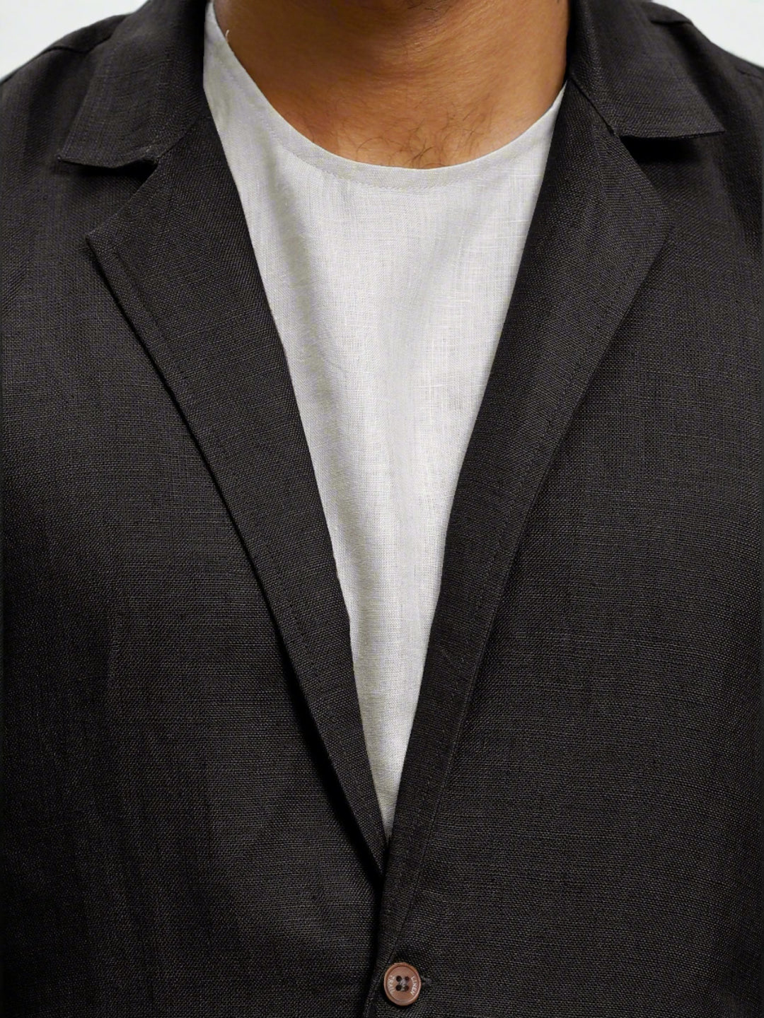 Wade - Deconstructed Pure Linen Jacket - Black (Factory Rescue)