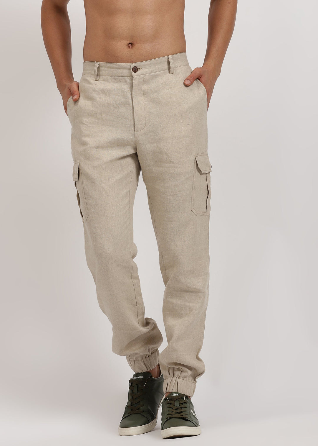 Finn - Linen Joggers - Ecru