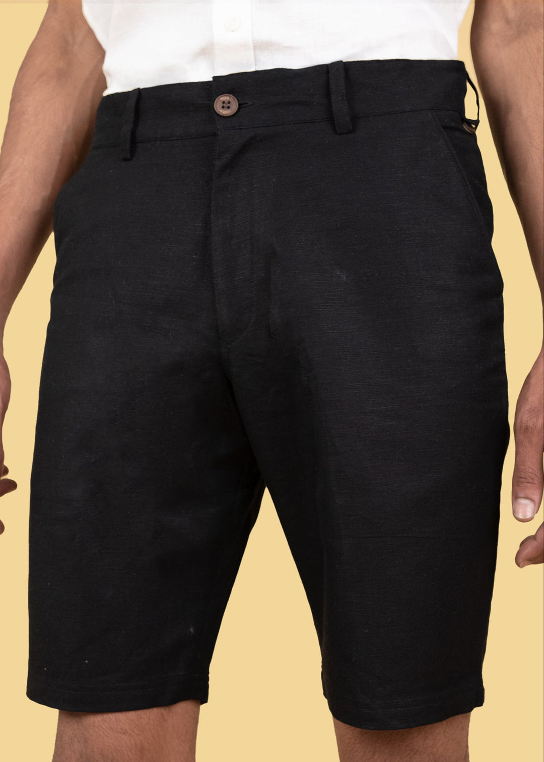 Dan - Linen Shorts - Black