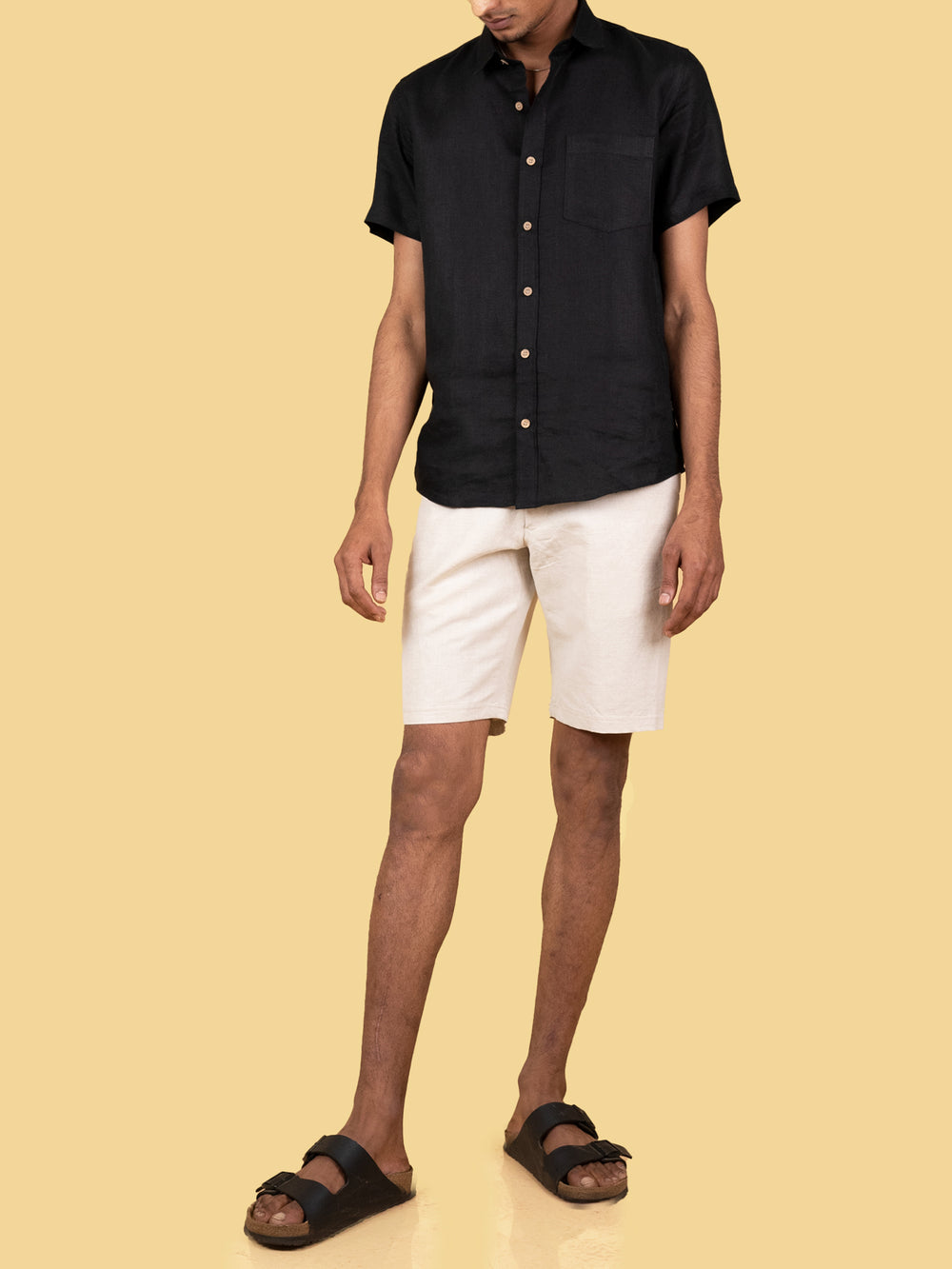 Dan - Linen Shorts - Ecru