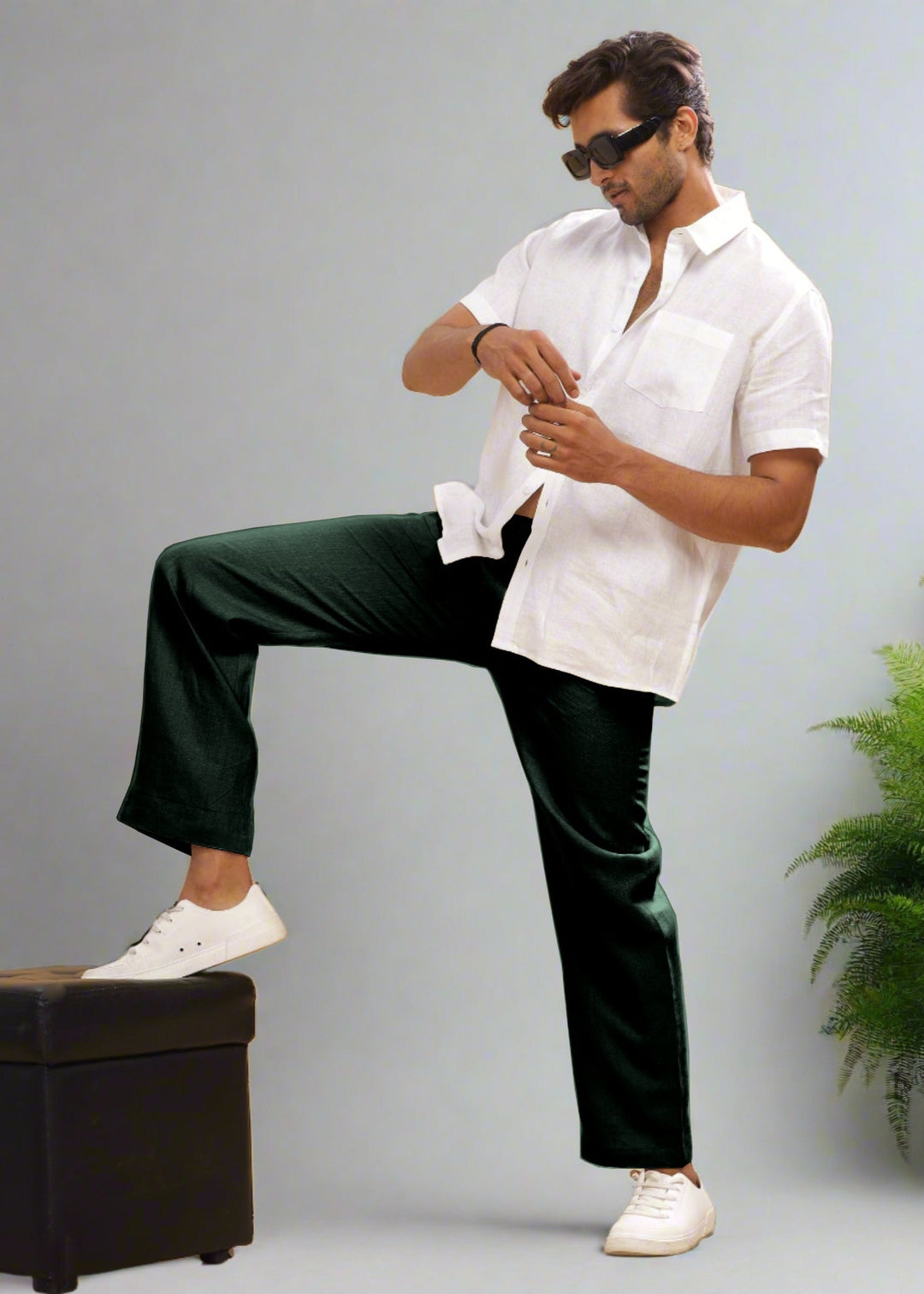 how to style beige pants