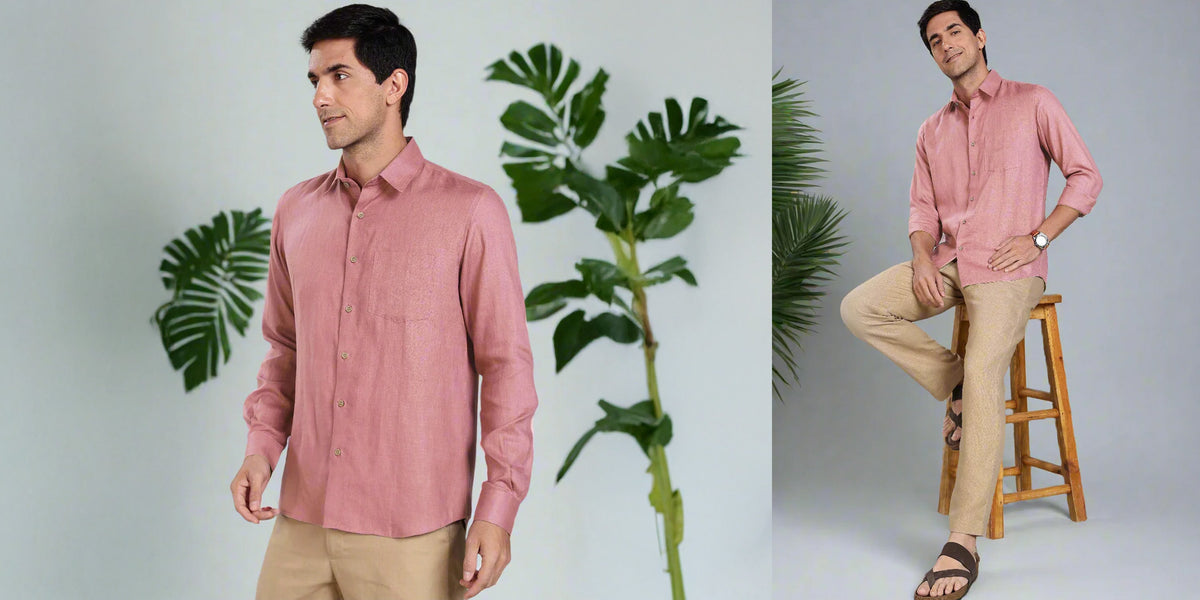 Passion Twist - Linen Pin-tucked Shirt main image 1