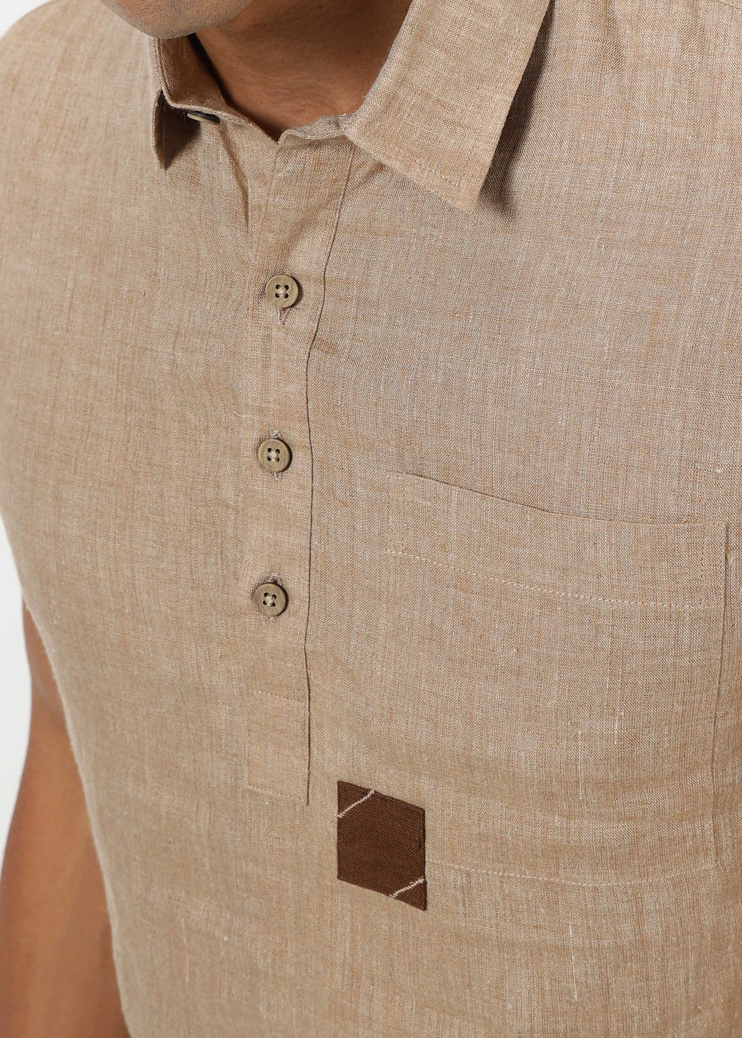 Matteo Pure Linen T-Shirt Mocha
