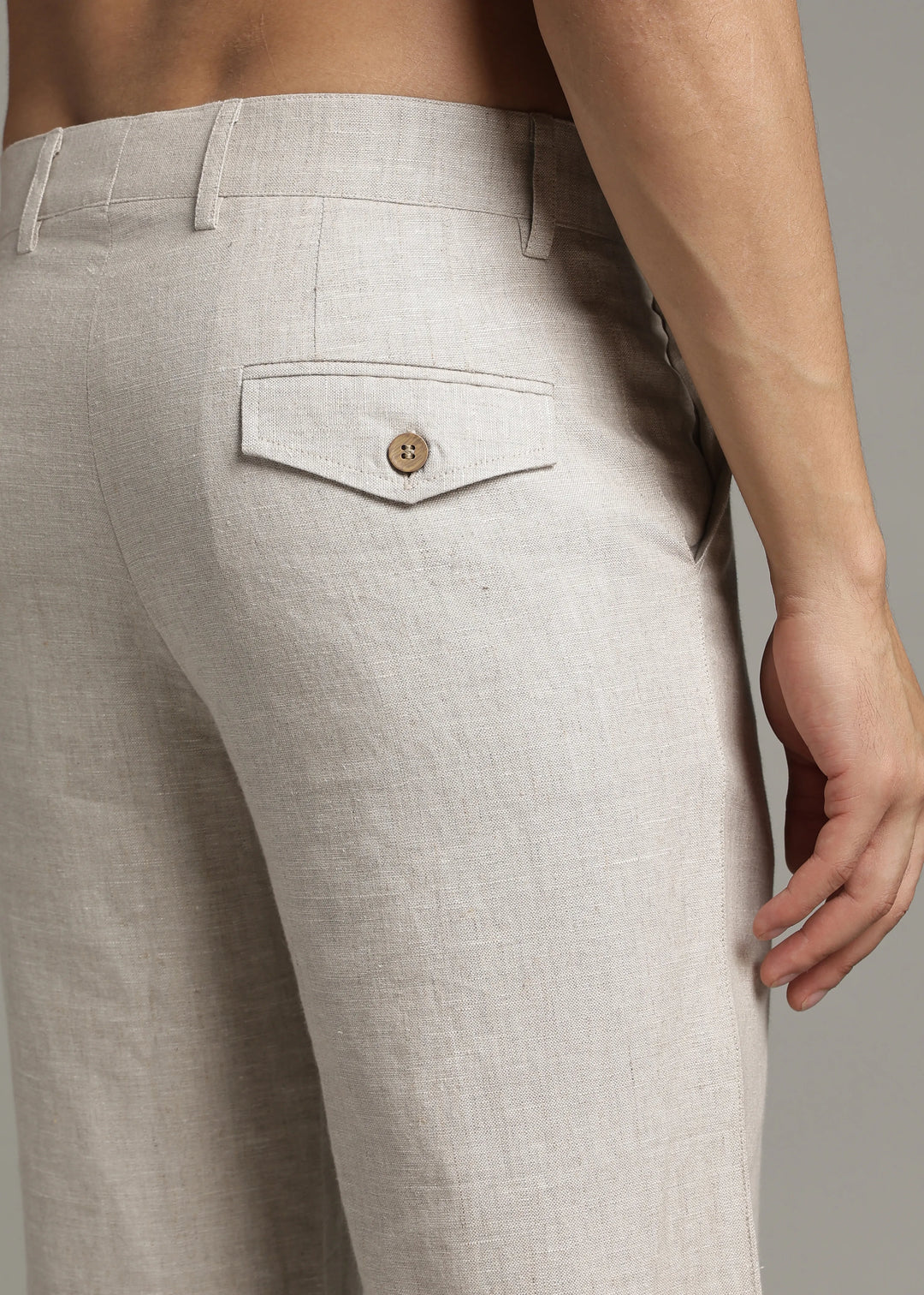 Ray - Pure Linen Trousers - Ecru