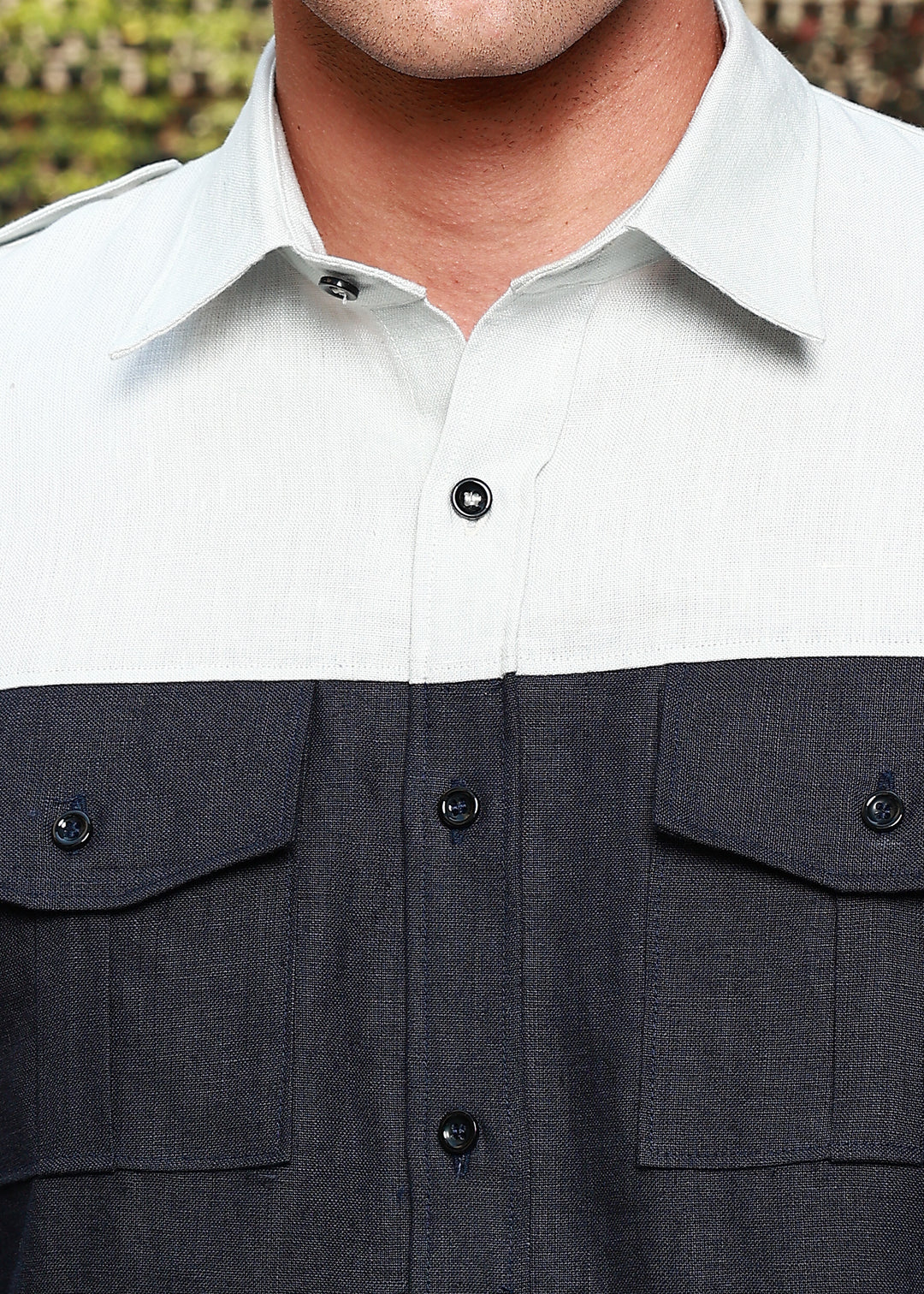 Sailor - Pure Linen Overshirt - Regal Blue