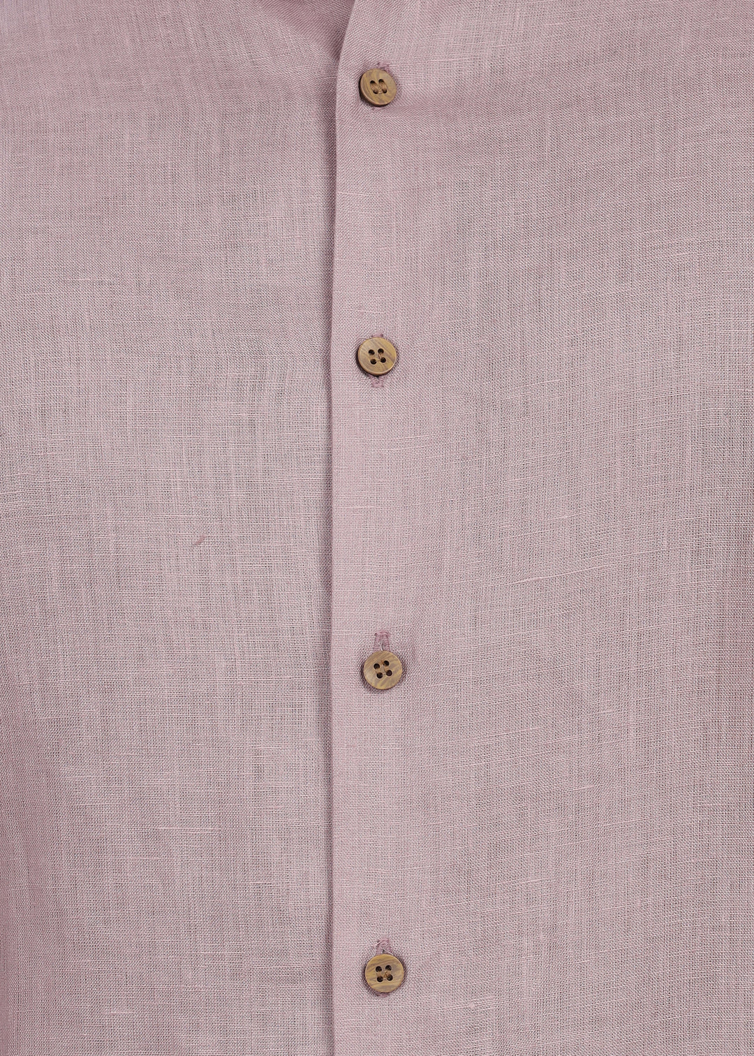 Monarc - Pure Linen Spread Collar Full Sleeve Shirt - Misty Lilac