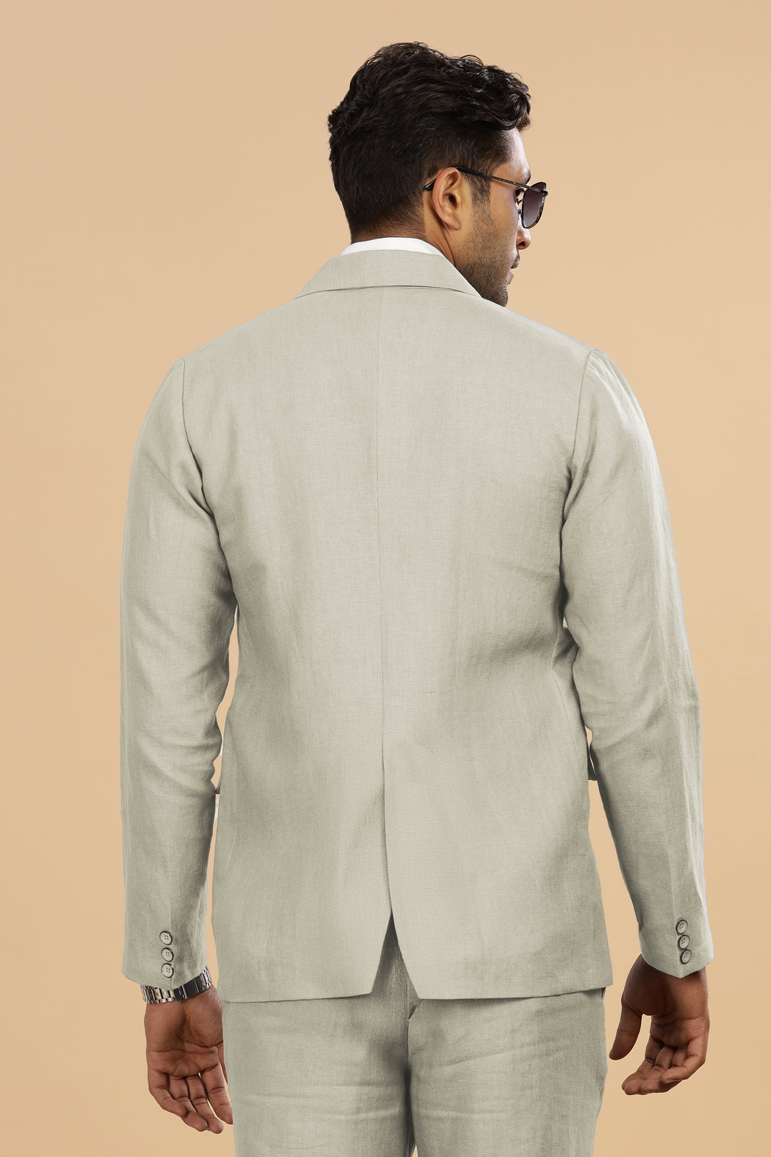 Luther Suit Jacket - Pure Linen Jacket - Powder Blue