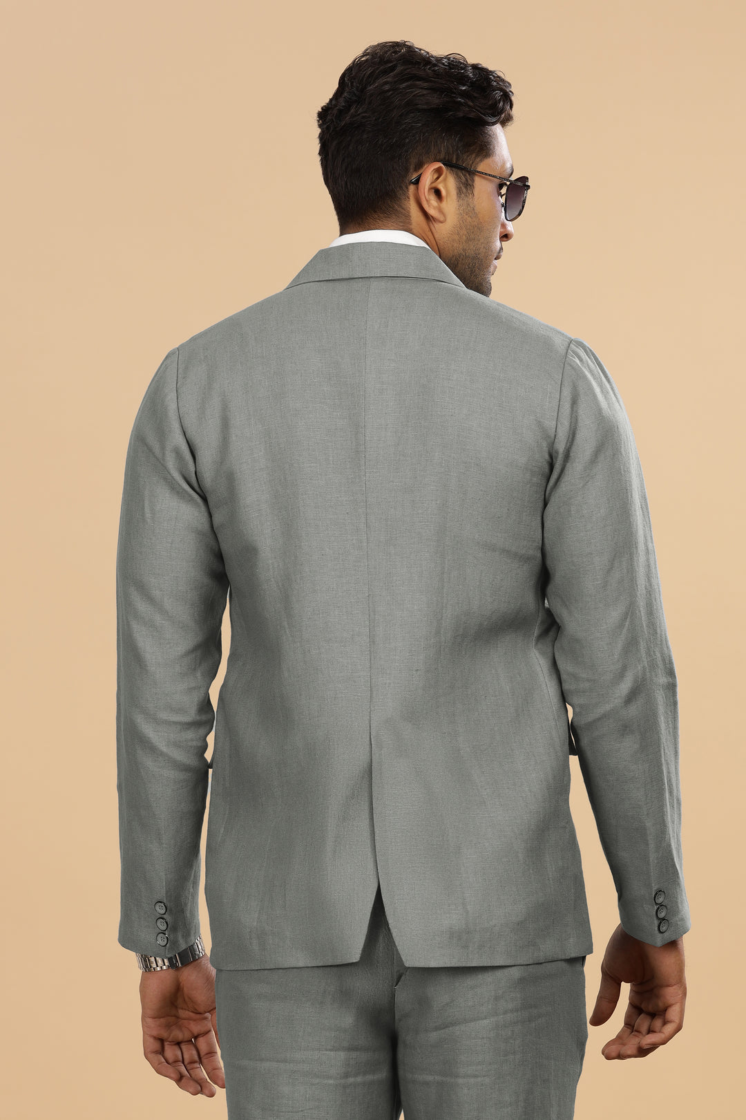 Luther Suit Jacket - Pure Linen Jacket - Ash Grey