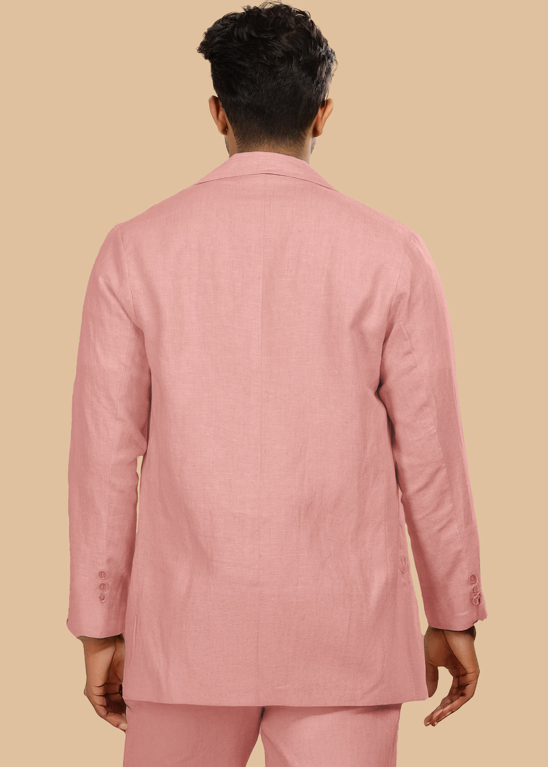 Bond - Classic Pure Linen Jacket - Rose Pink