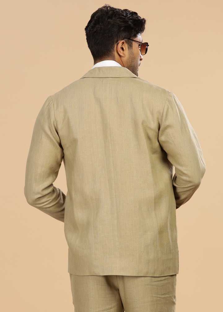 Bond - Classic Pure Linen Jacket - Sage Green