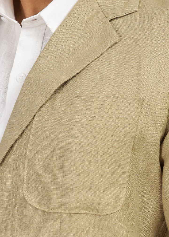 Bond - Classic Pure Linen Jacket - Sage Green