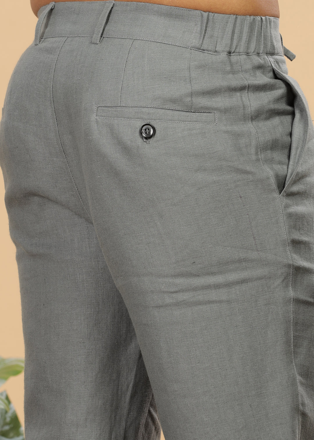 Theo - Linen Travel Pants - Ash Grey