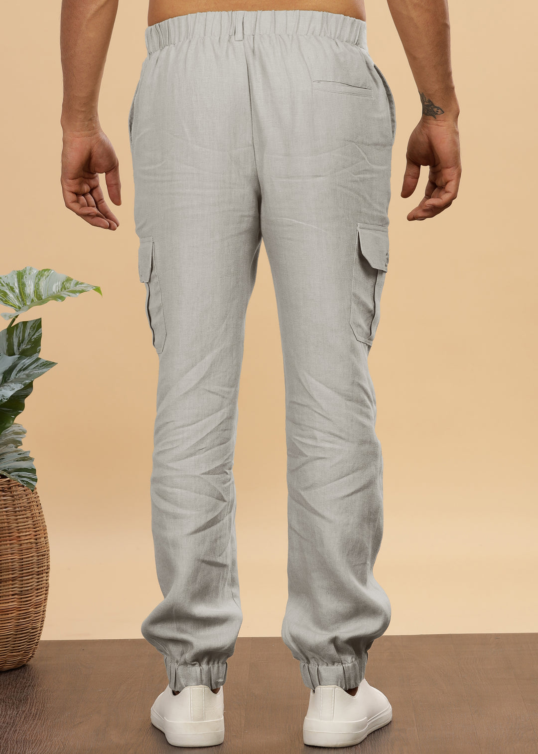 Finn - Linen Joggers - Powder Blue