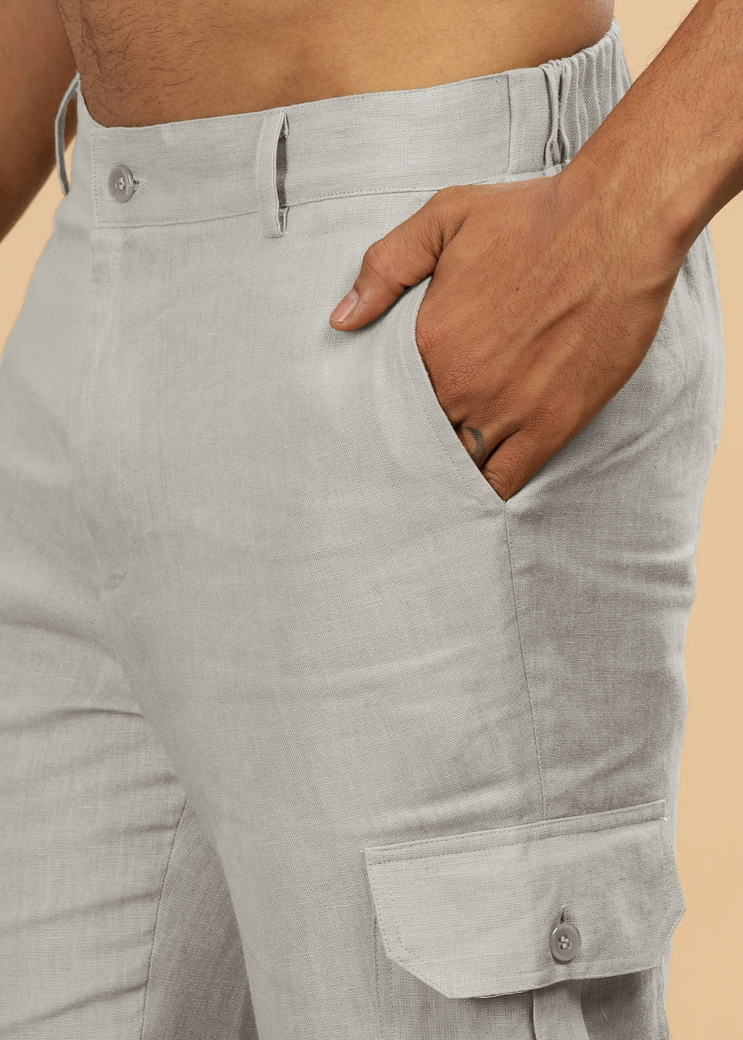 Finn - Linen Joggers - Powder Blue