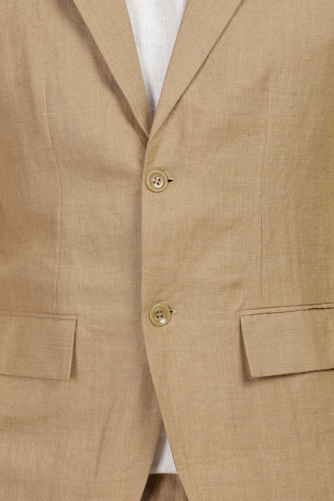 Wade - Deconstructed Pure Linen Jacket - Light Hazelnut Brown