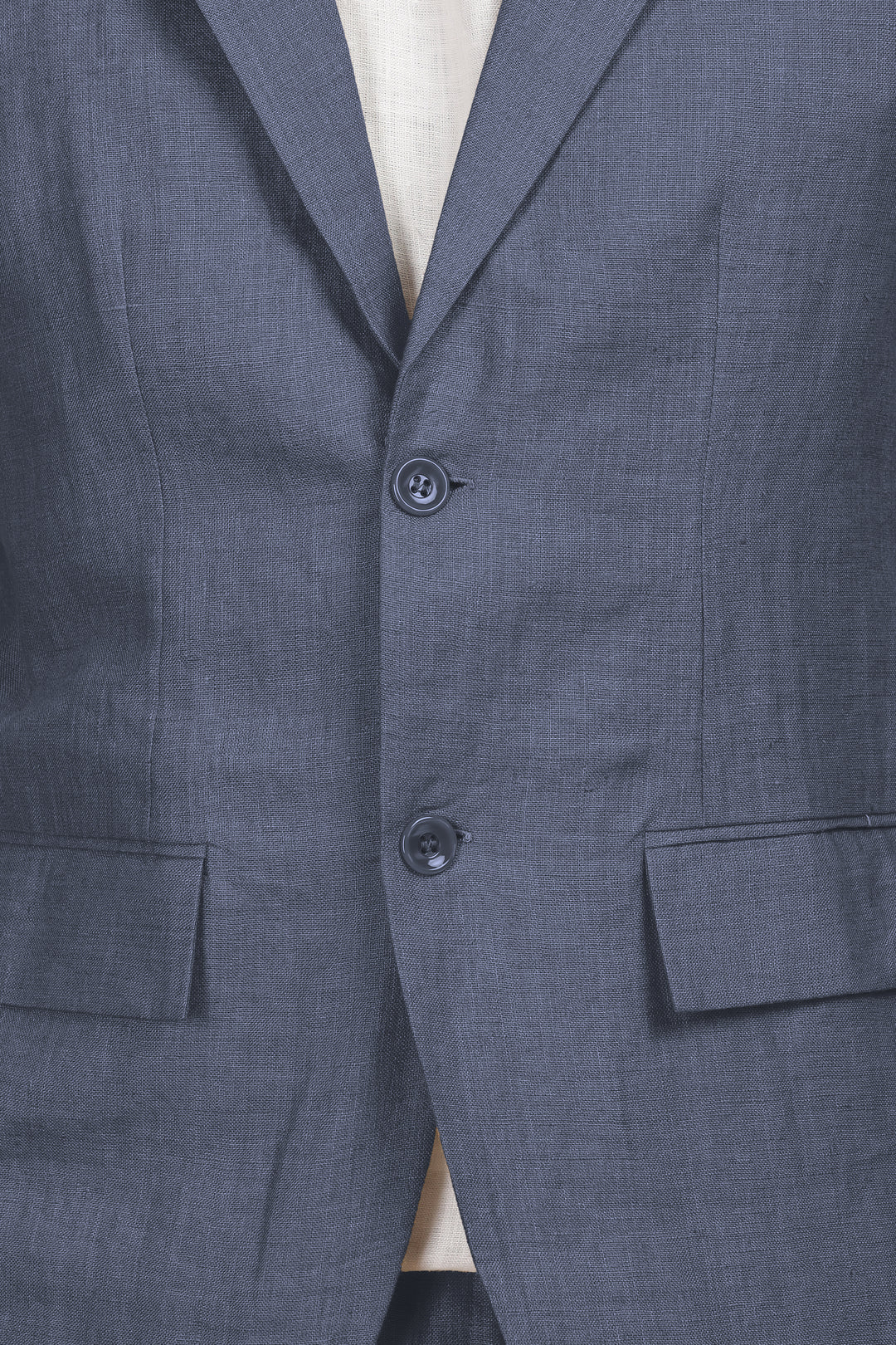 Wade - Deconstructed Pure Linen Jacket - Dark Blue Grey