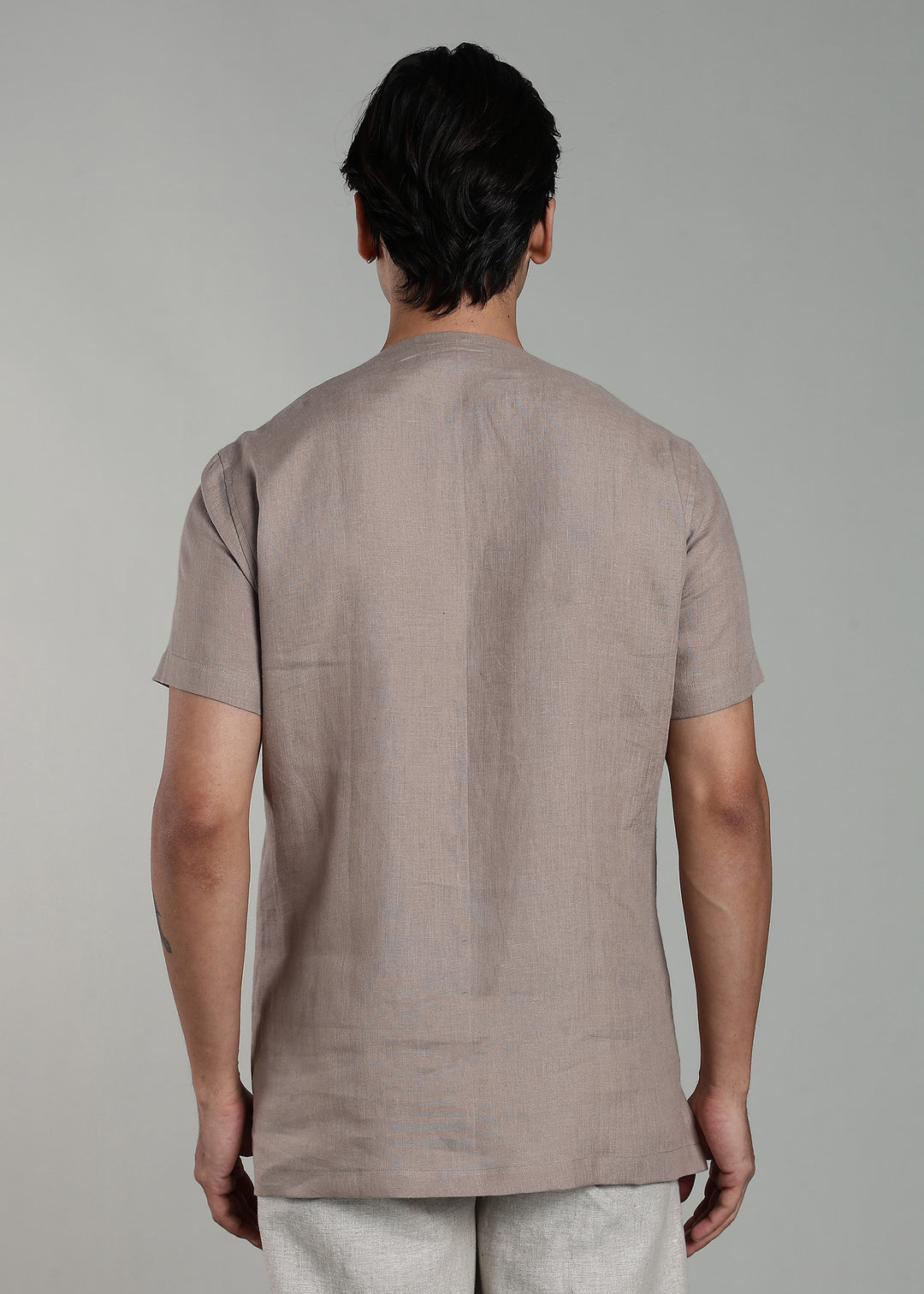 Alio - Pure Linen Relaxed T Shirt - Fawn Pink