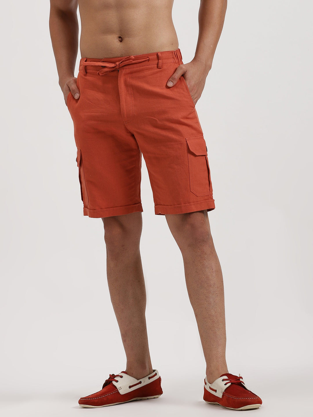 Reed - Linen Shorts - Rust