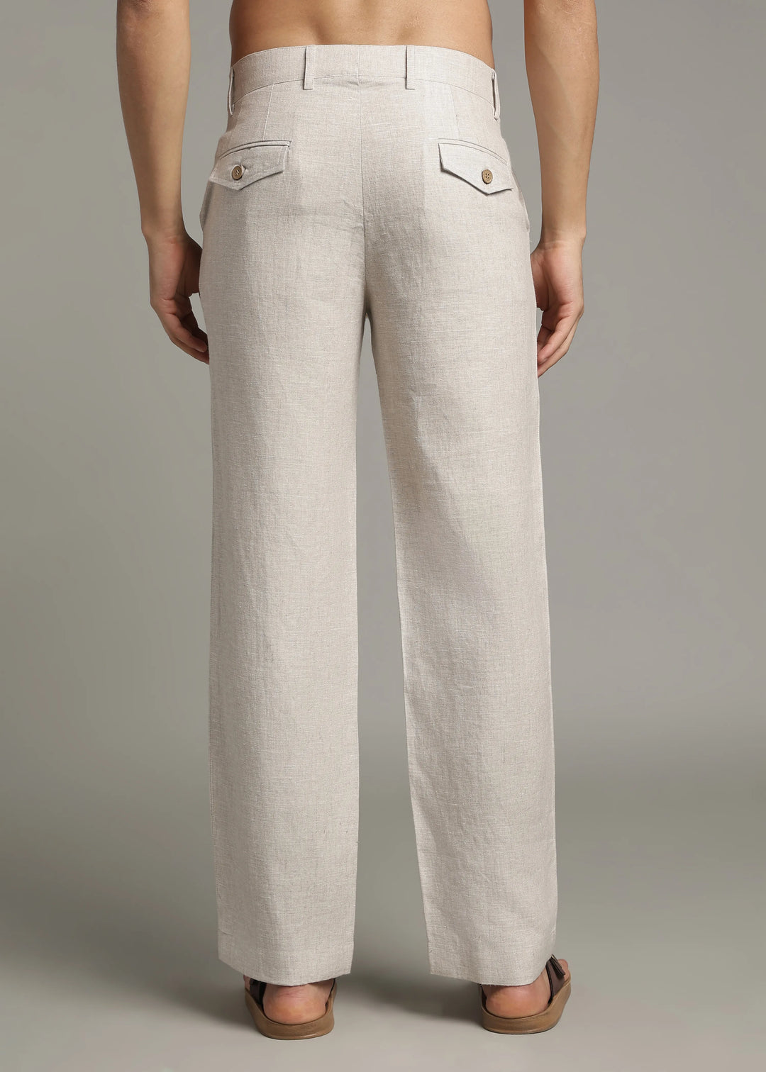 Ray - Pure Linen Trousers - Ecru