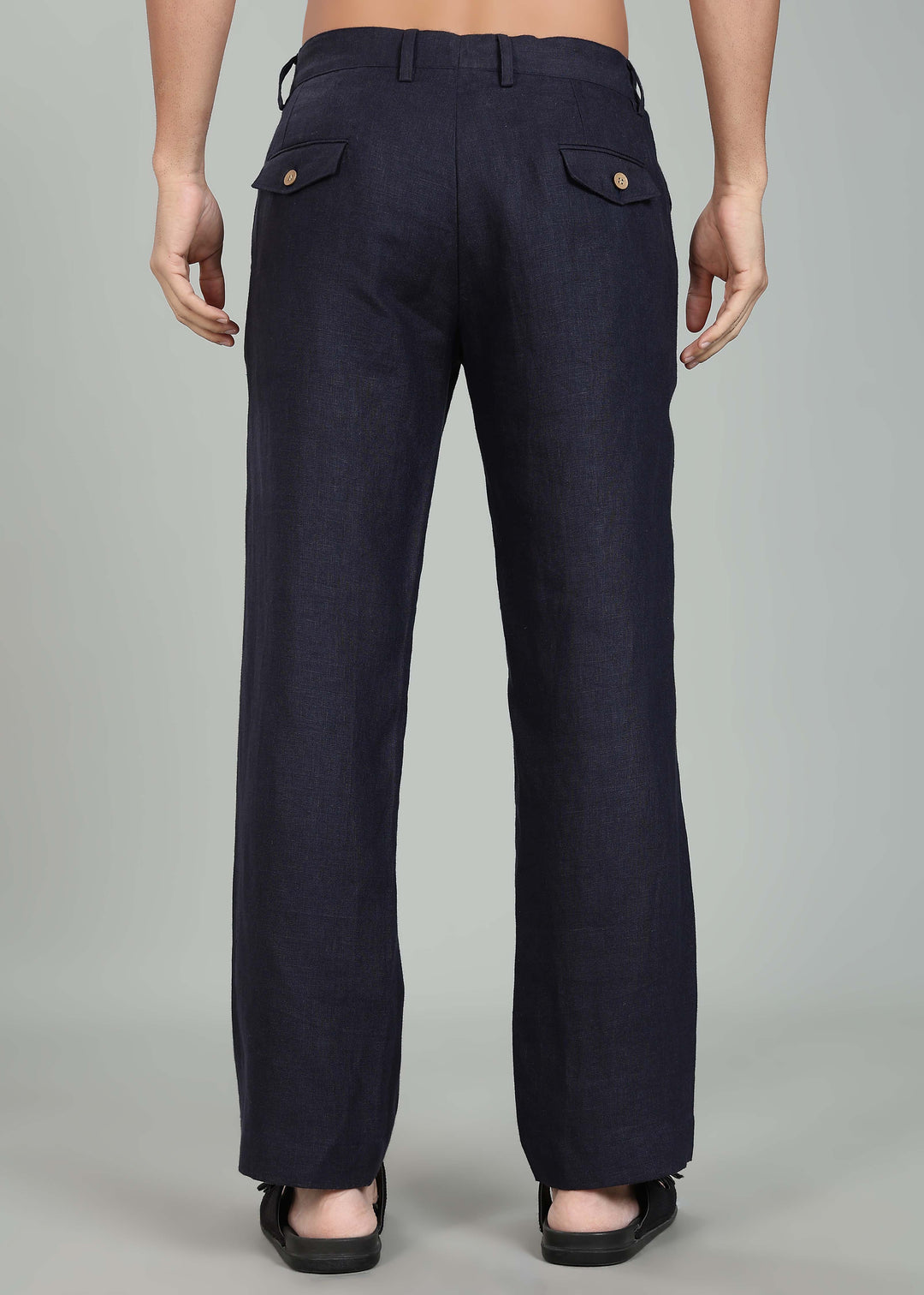 Ray Pants - Pure Linen Pants - Regal Blue
