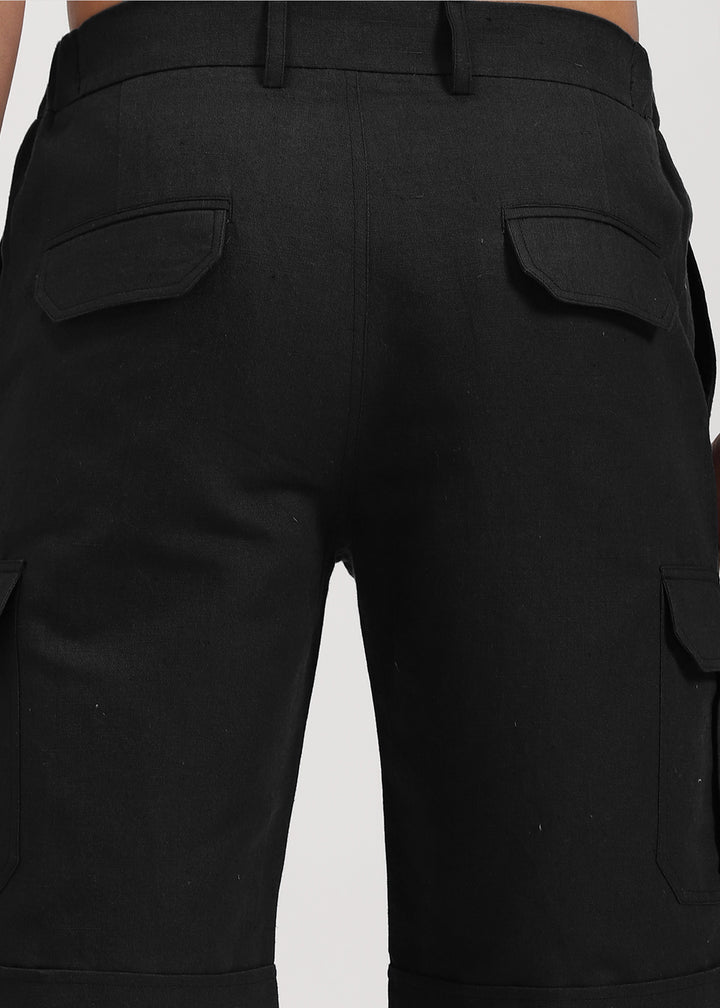 Reed - Linen Shorts - Black