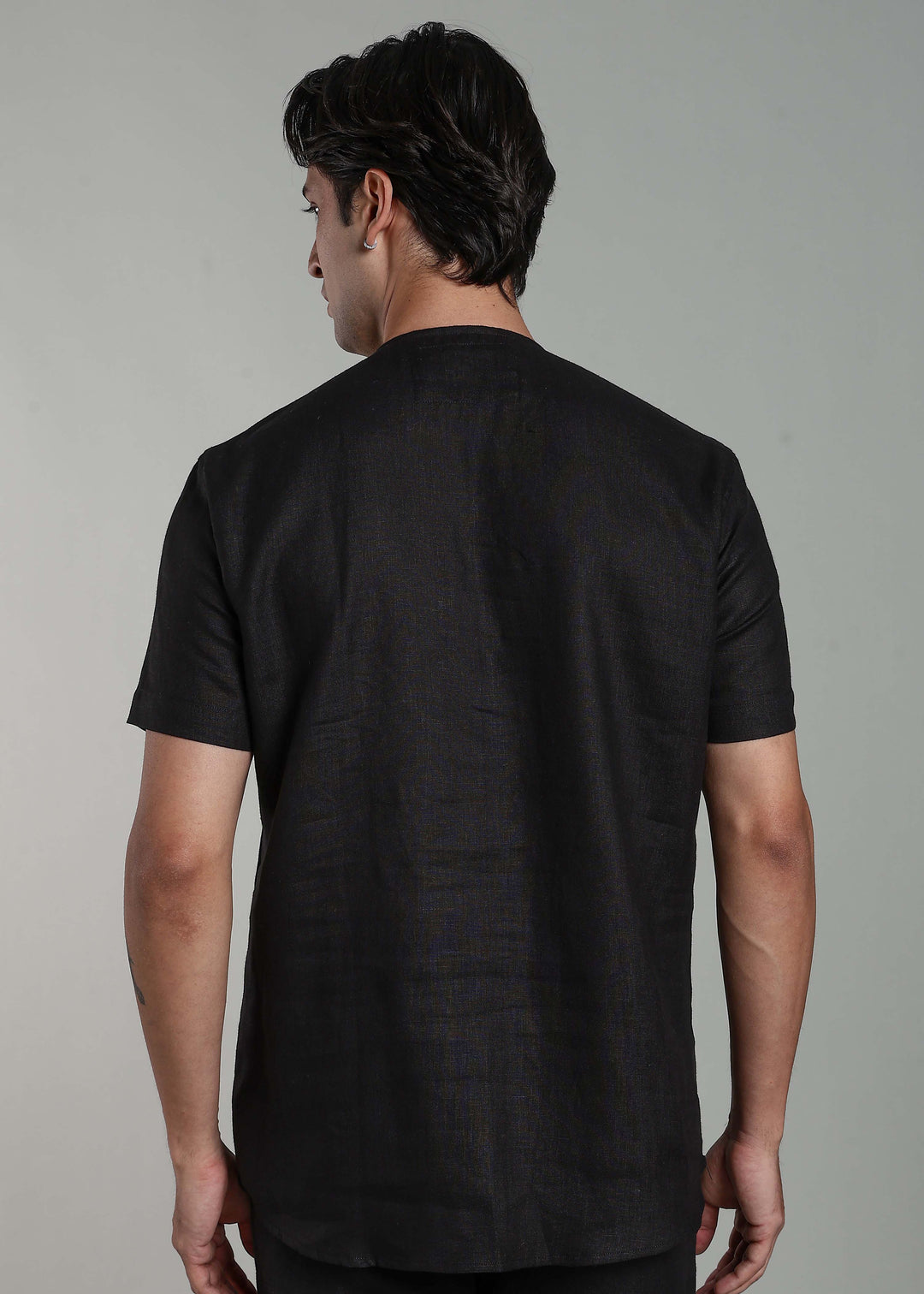 Kohl - Pure Linen Double Zip T-Shirt - Black