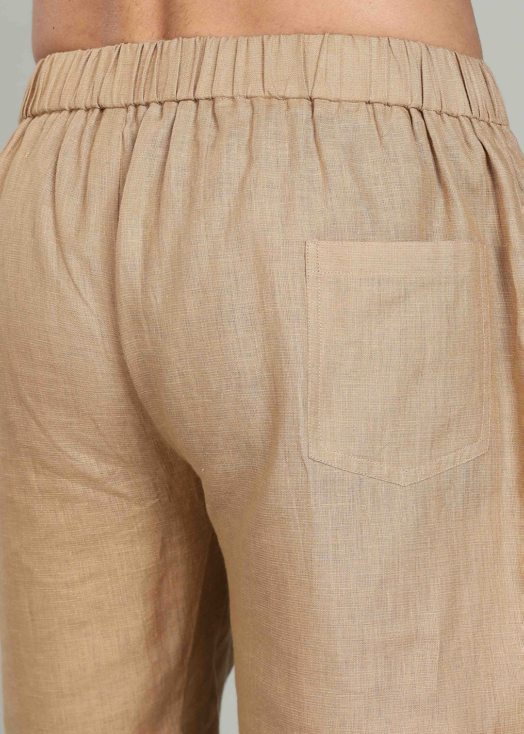 Milo Shorts - Pure Linen Shorts - Oakwood Brown